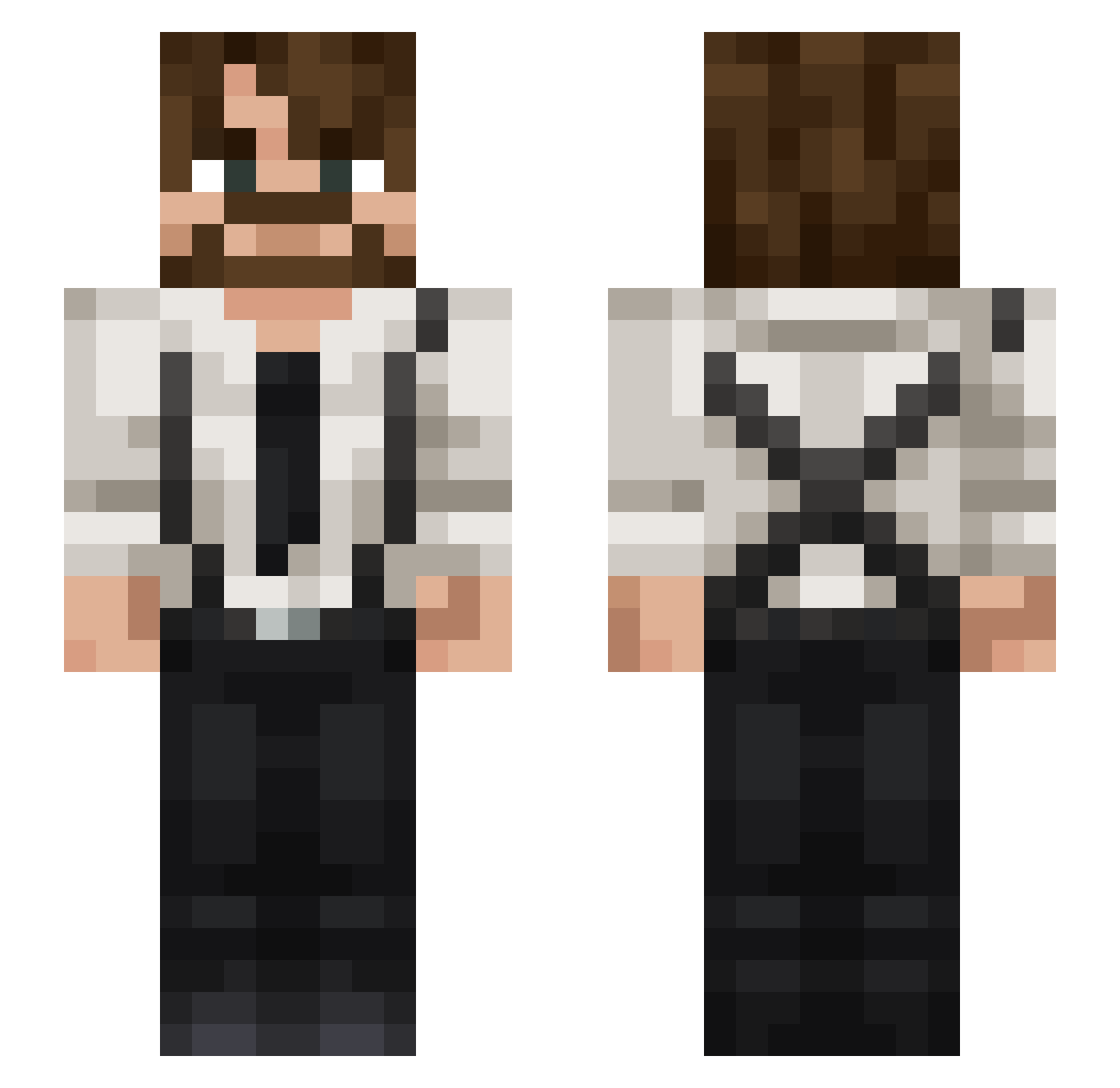 vSlade Minecraft skin, front and back view