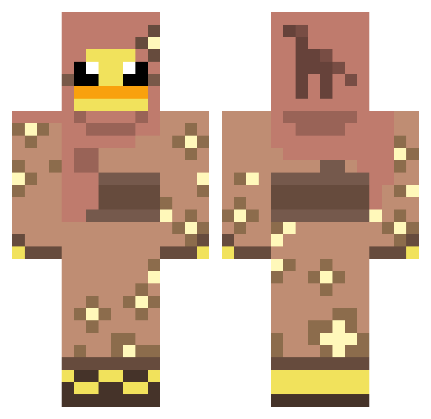 siCharlie Minecraft skin, front and back view