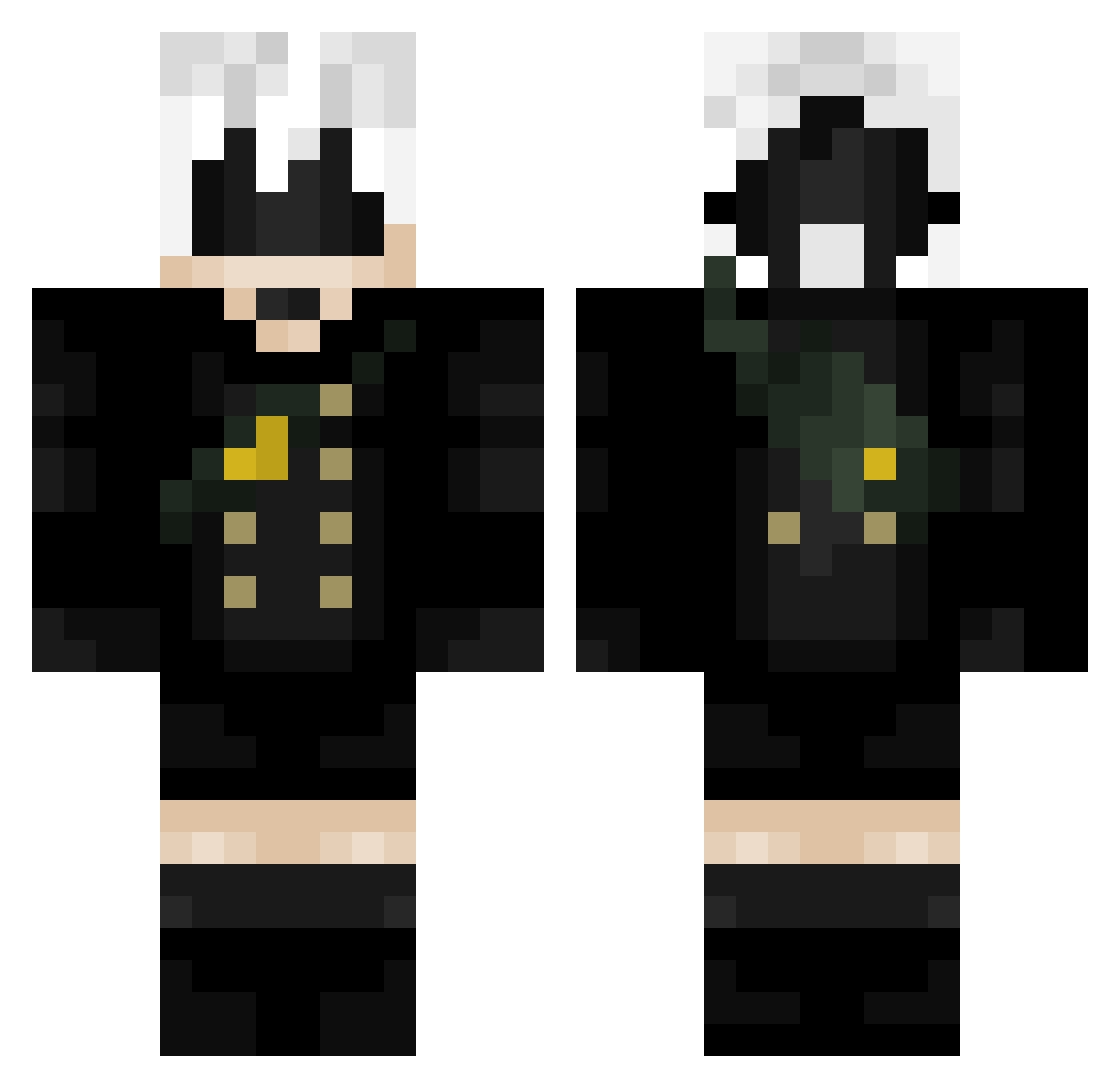 UrCakeIsMine Minecraft skin, front and back view