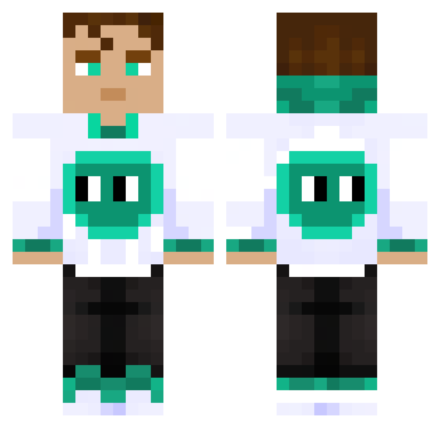 Nerr1S Minecraft skin, front and back view