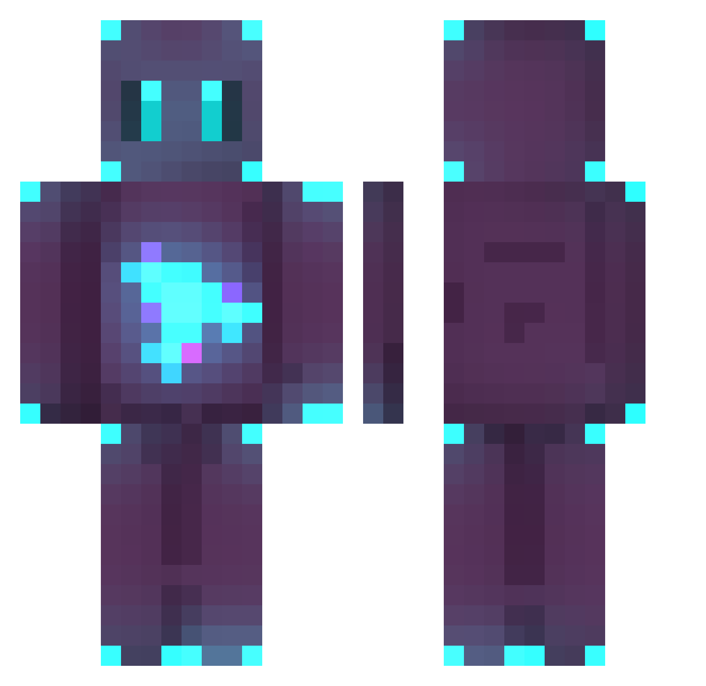 Tekrim Minecraft skin, front and back view