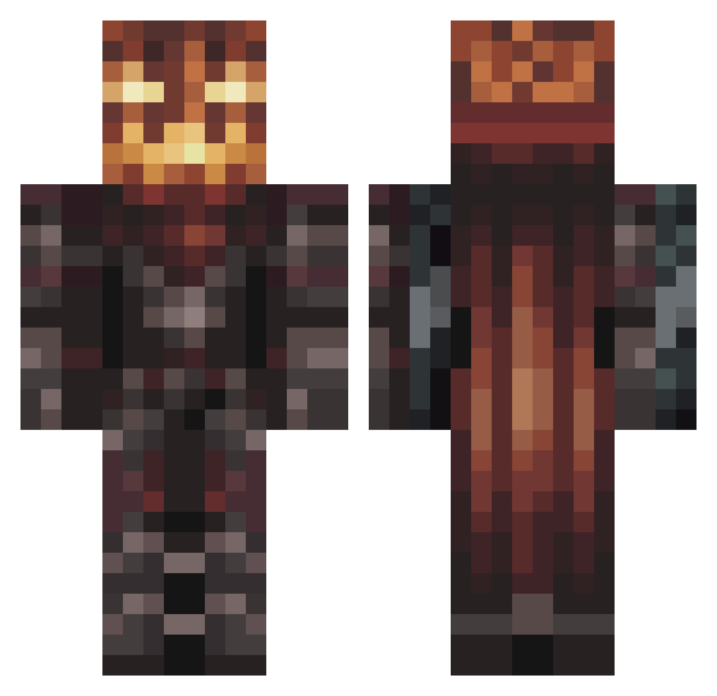LemonBike Minecraft skin, front and back view