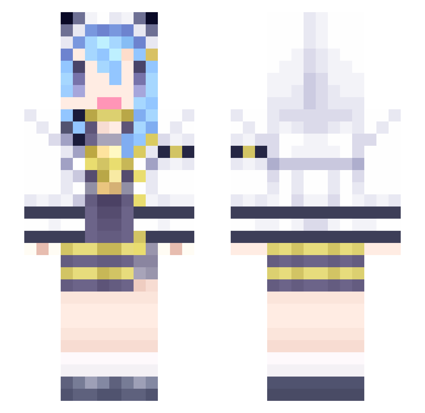 HugoHo2468 Minecraft skin, front and back view