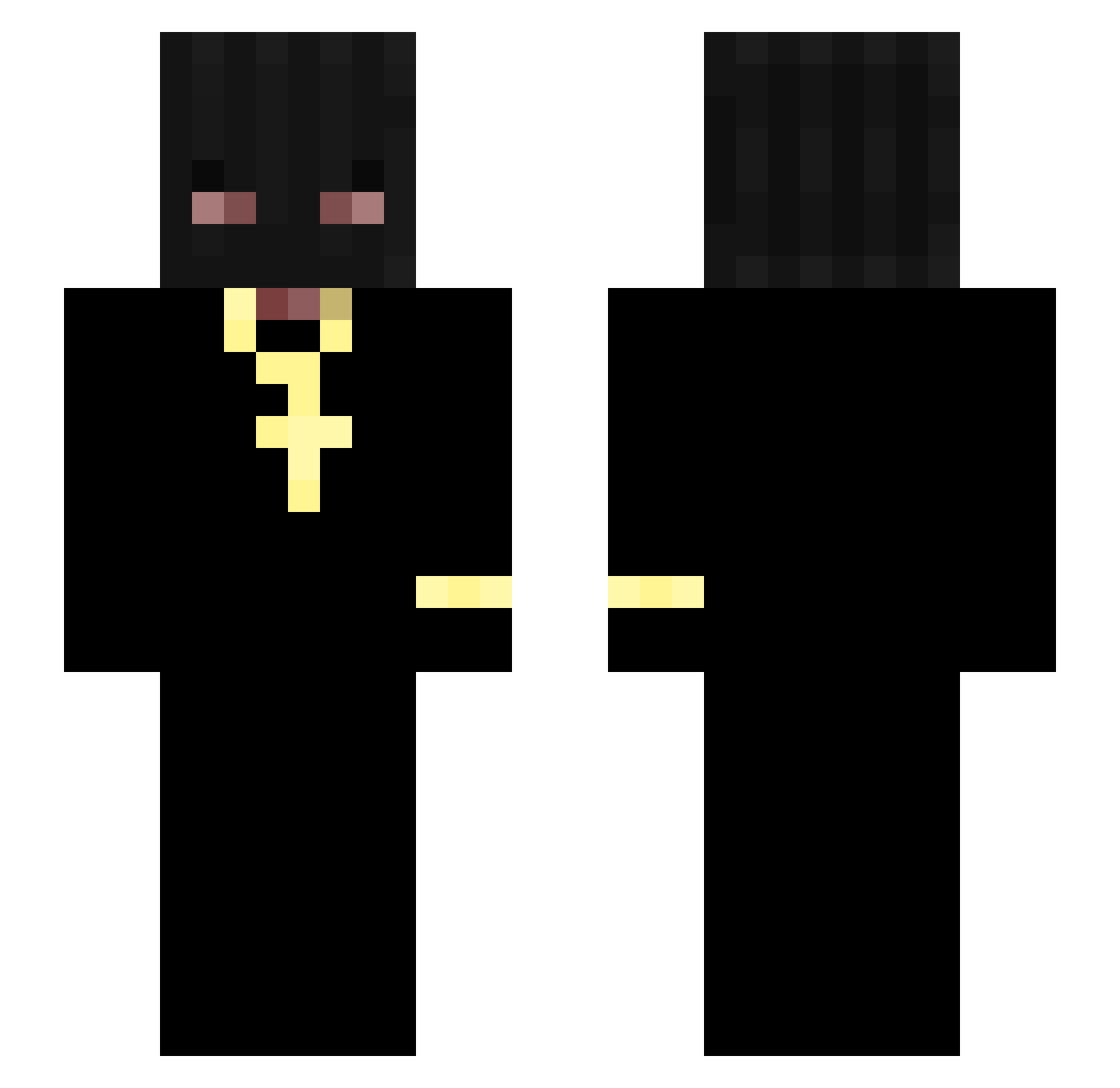 Piratekingpvp Minecraft skin, front and back view