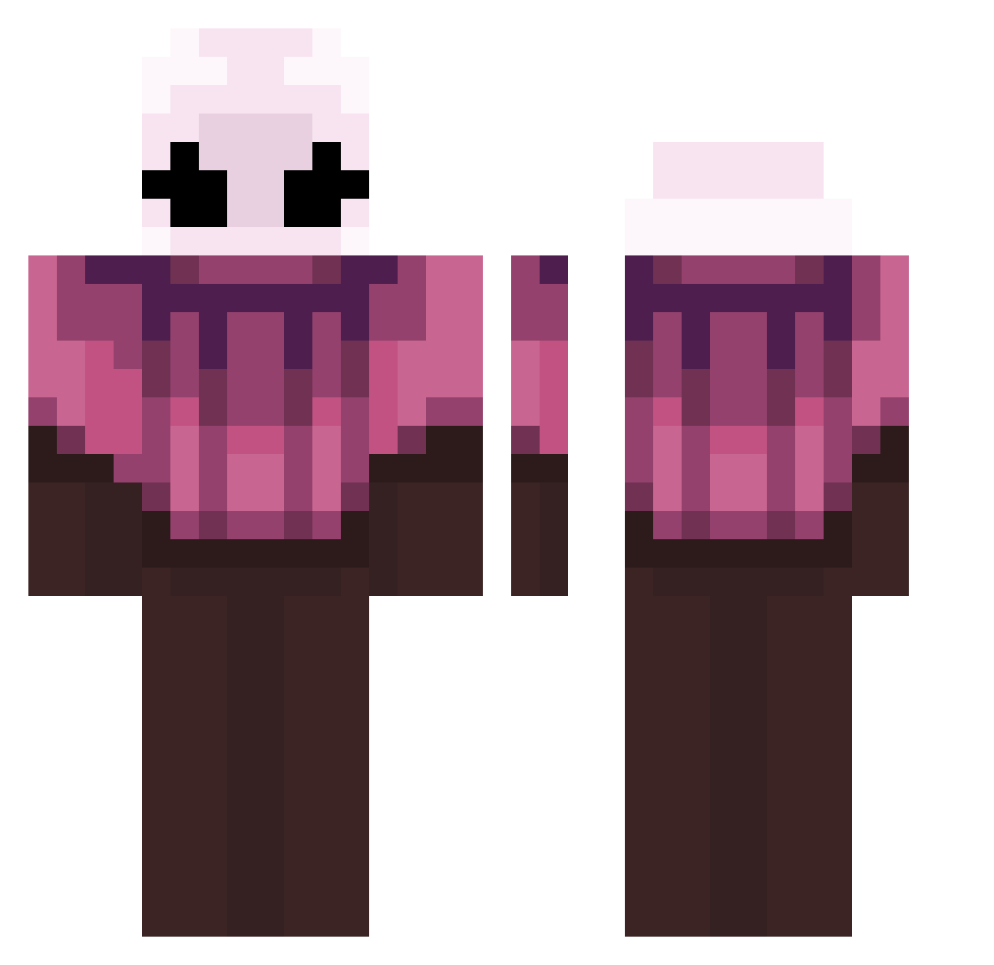 Substantia Minecraft skin, front and back view