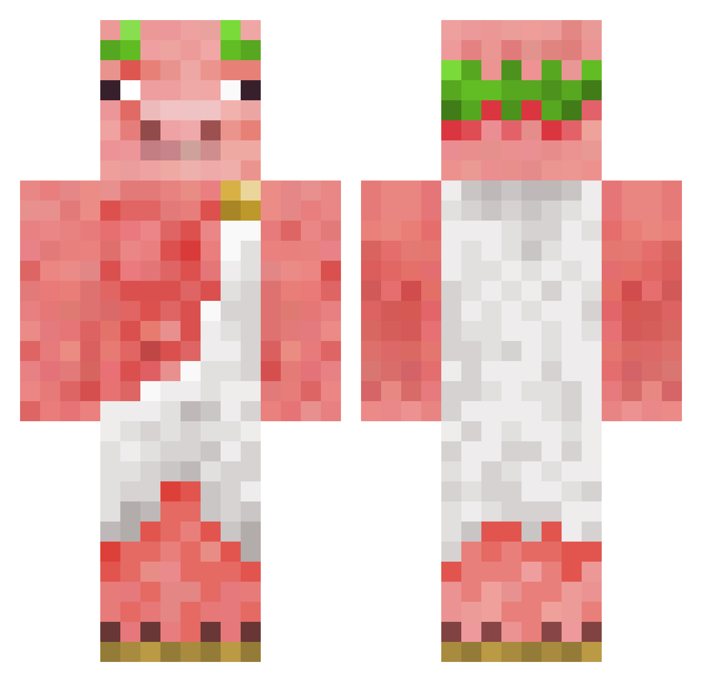 Tyrunt90 Minecraft skin, front and back view