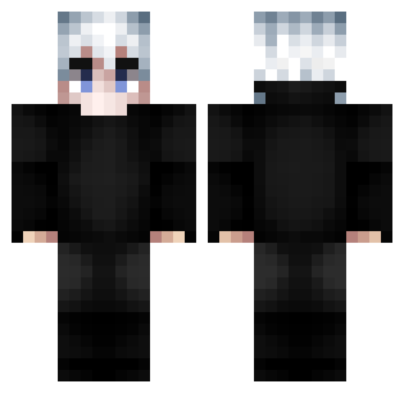 Versatilities Minecraft skin, front and back view
