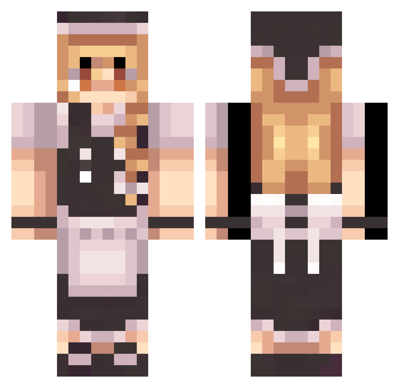 SSCharaDreemurr Minecraft skin, front and back view
