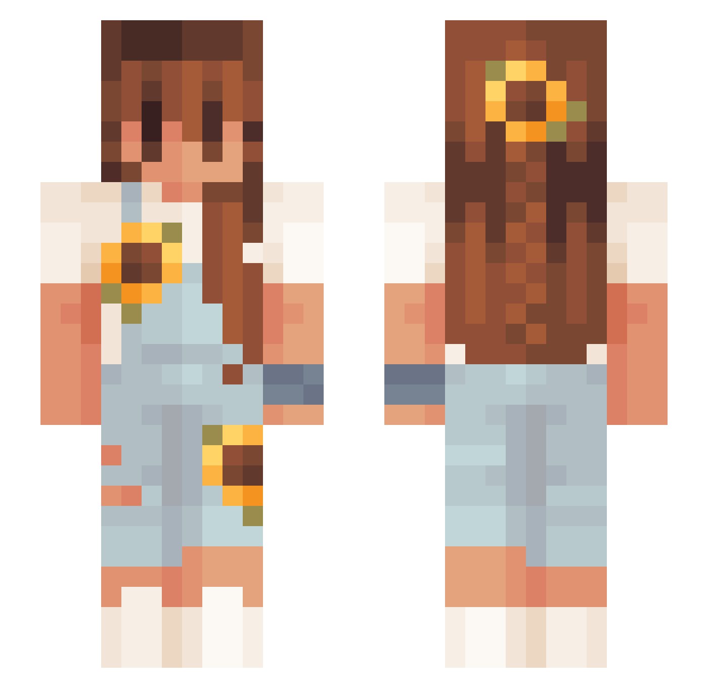 Reagan_25 Minecraft skin, front and back view