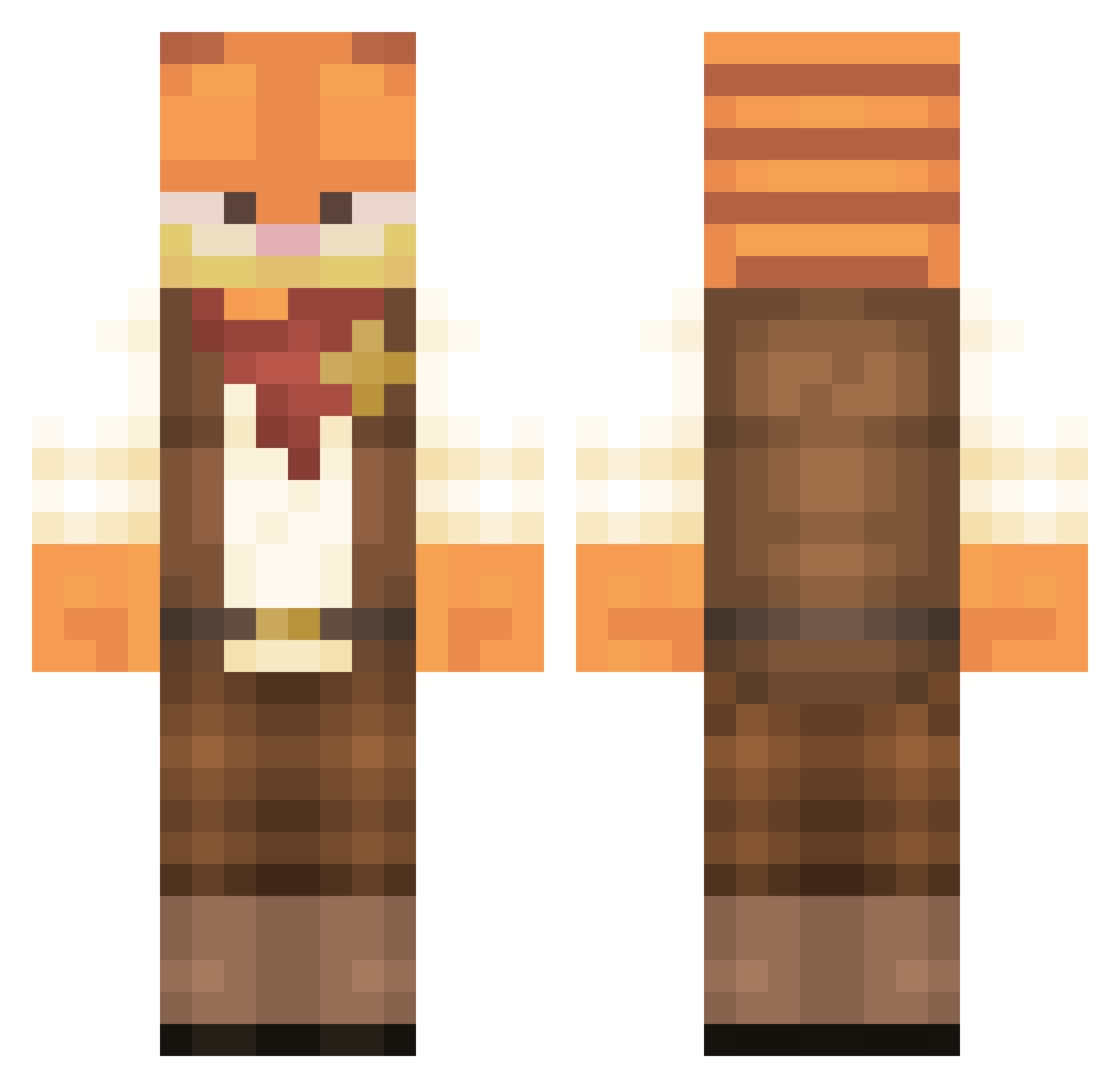 chichivap Minecraft skin, front and back view