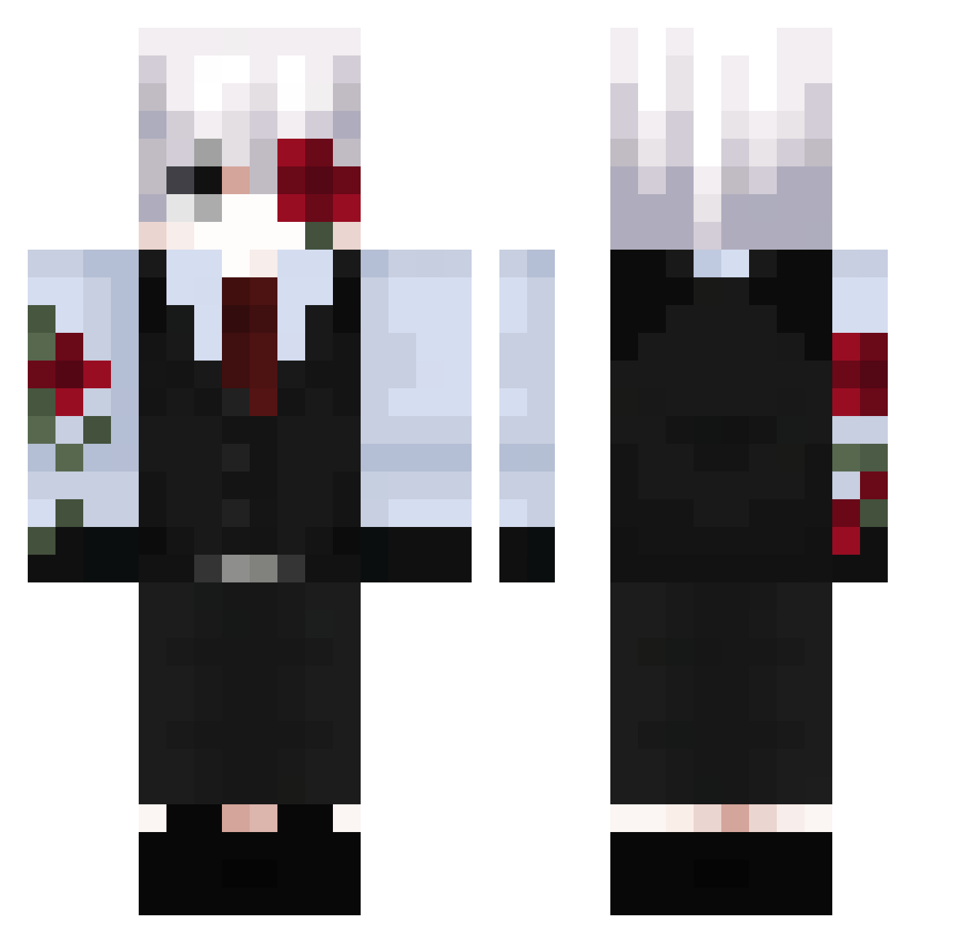 toegepi Minecraft skin, front and back view