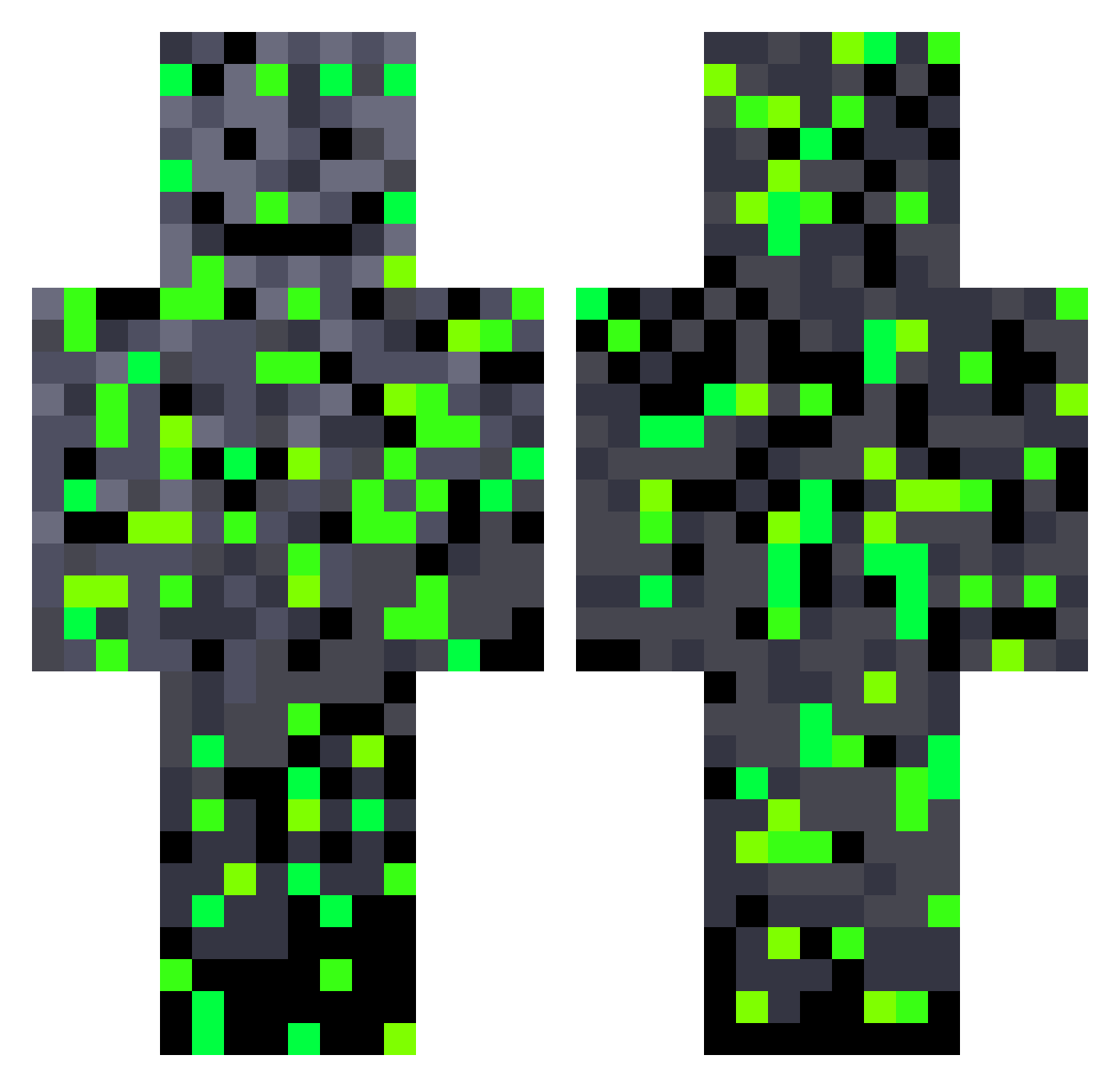 0_CZ Minecraft skin, front and back view