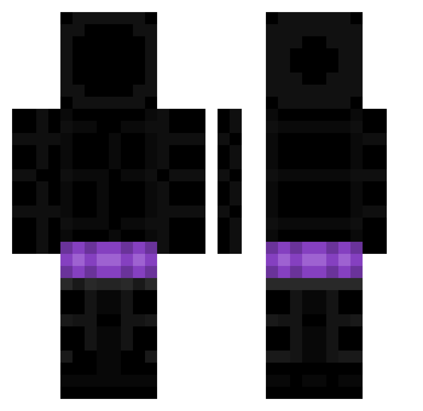 VVdrauzzy Minecraft skin, front and back view