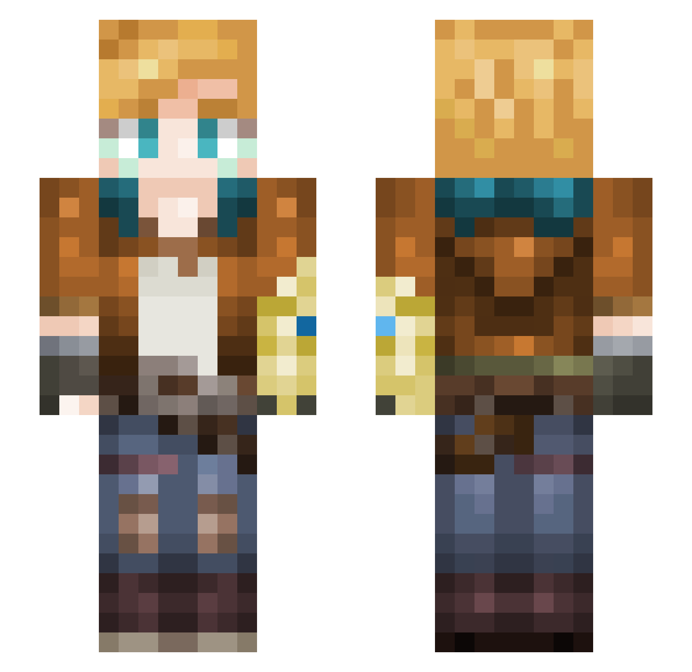 Cina_ Minecraft skin, front and back view