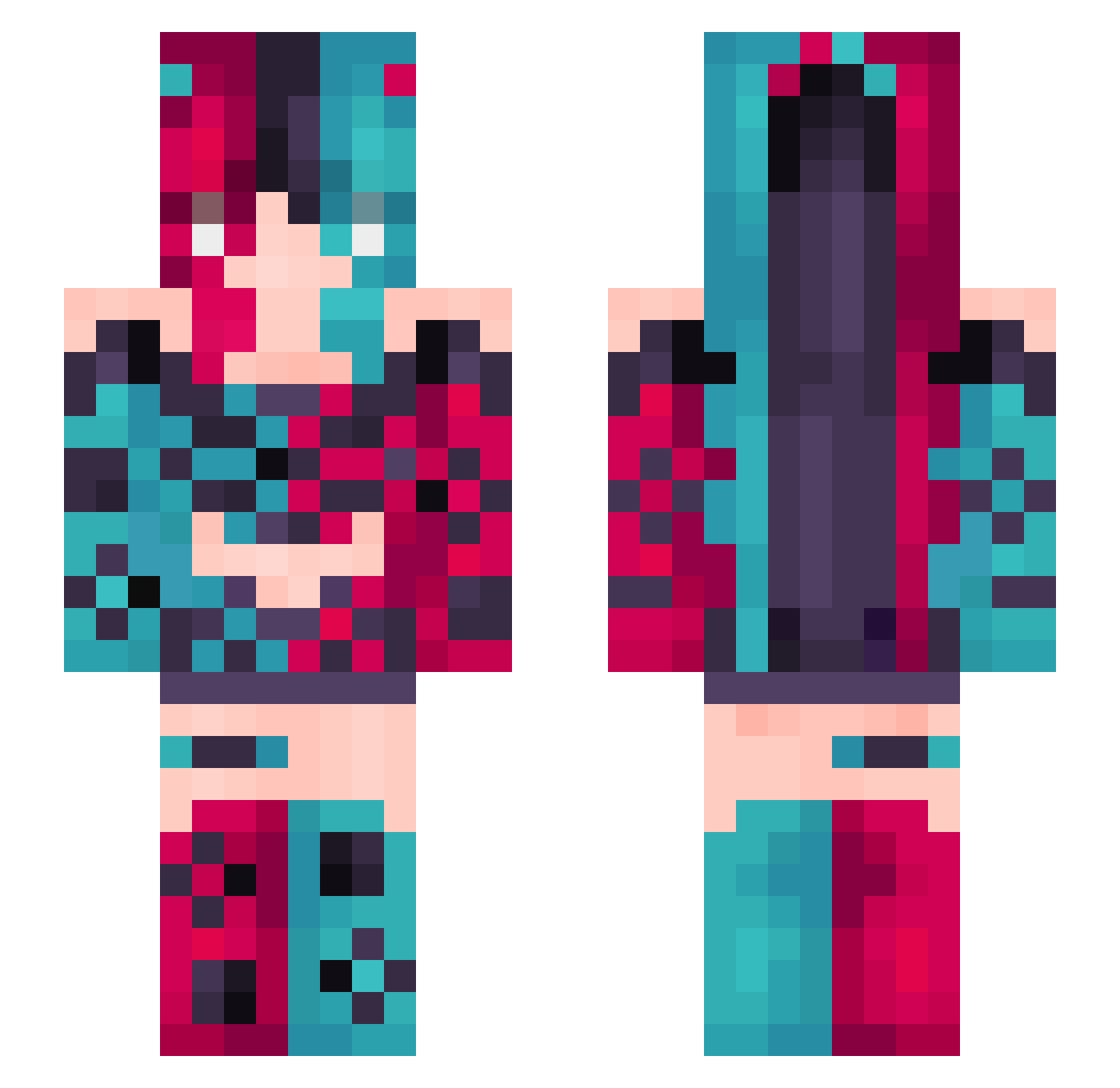 Bu_Kuang Minecraft skin, front and back view