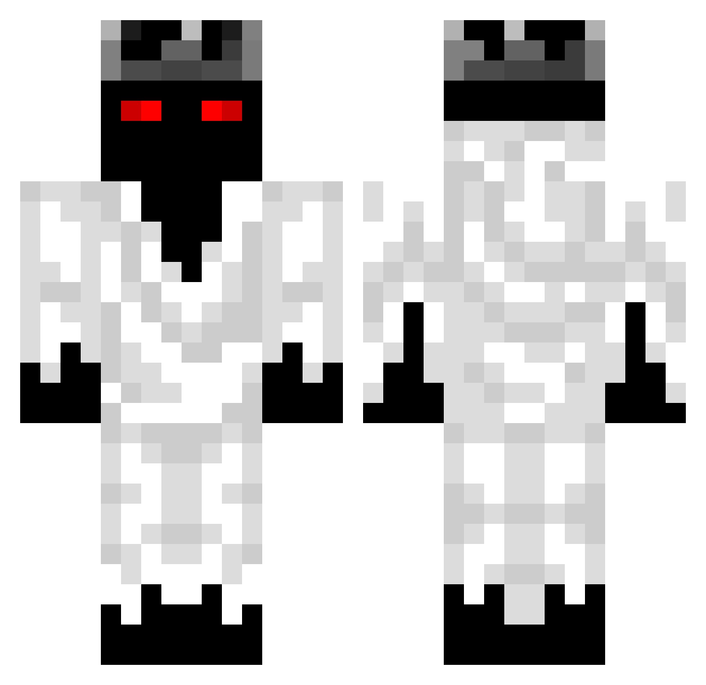 refiks Minecraft skin, front and back view