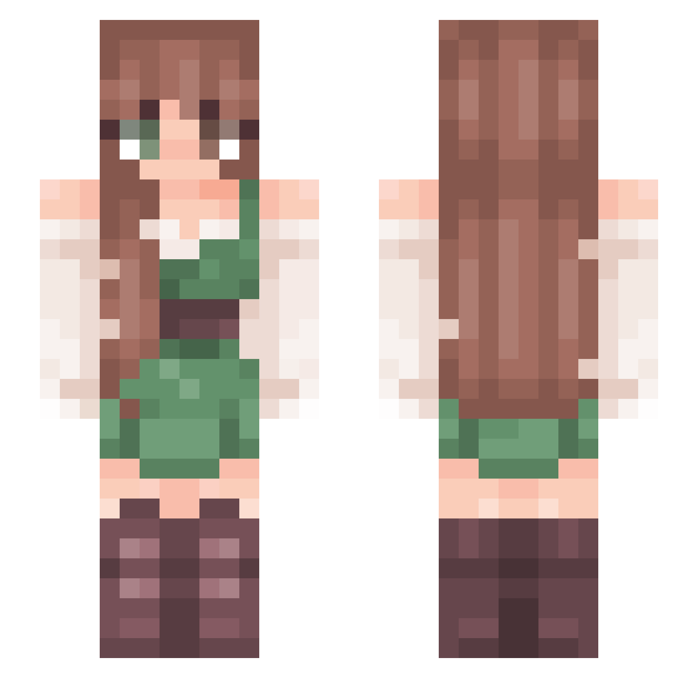 makoska Minecraft skin, front and back view