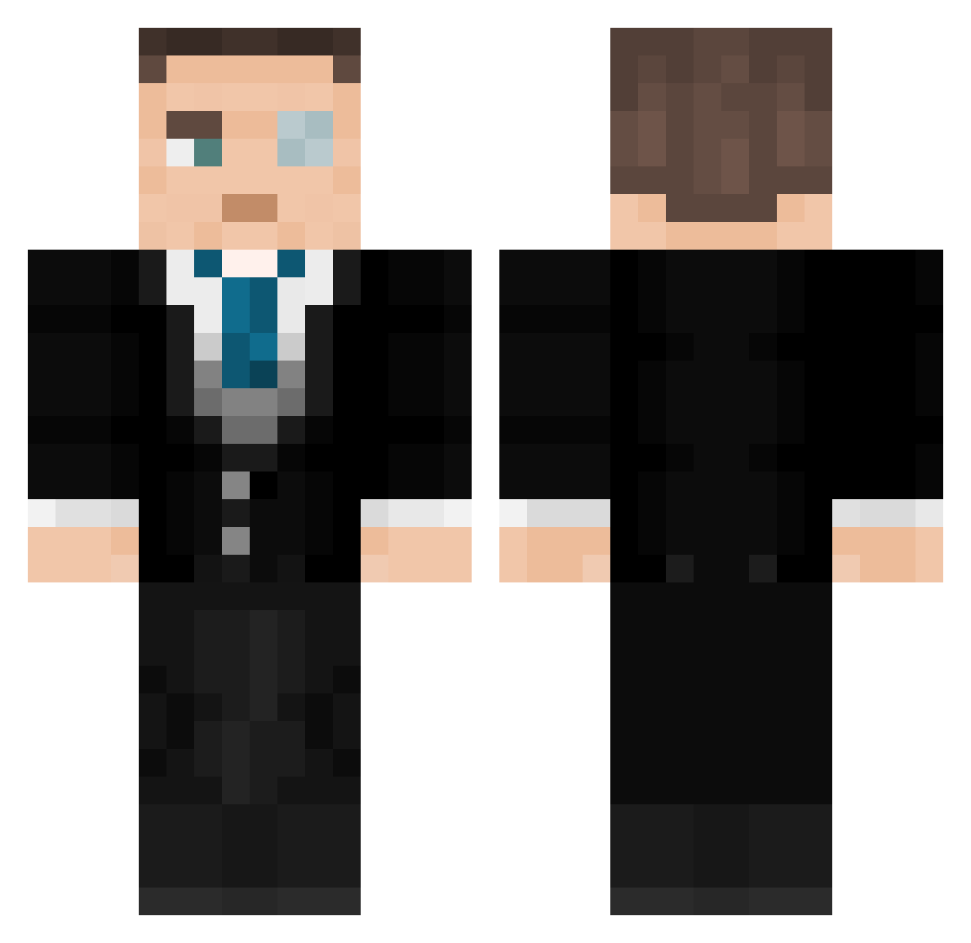 TheLemonLover1 Minecraft skin, front and back view