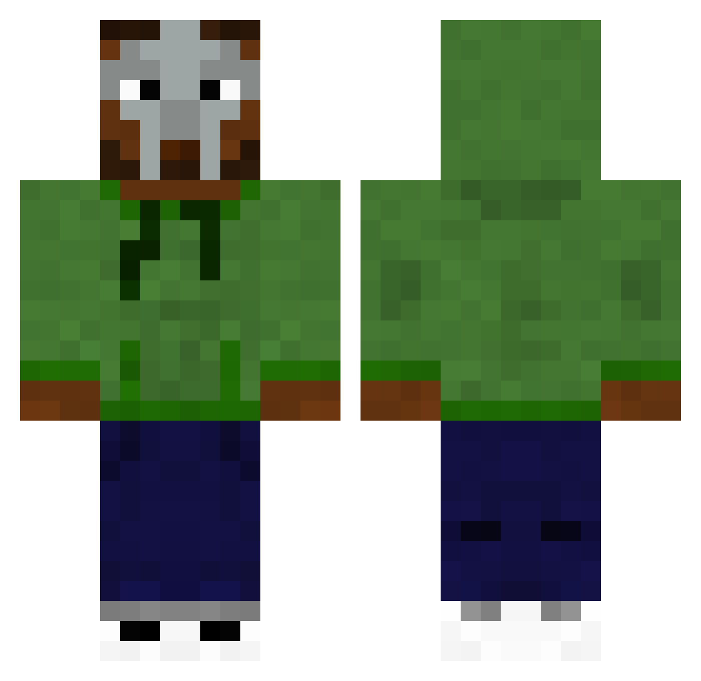 klavlavi Minecraft skin, front and back view