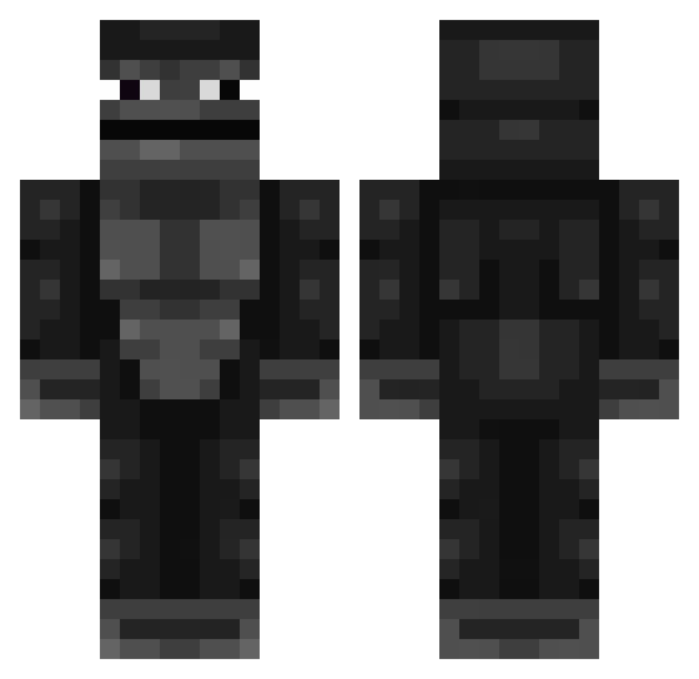 Ludeee Minecraft skin, front and back view