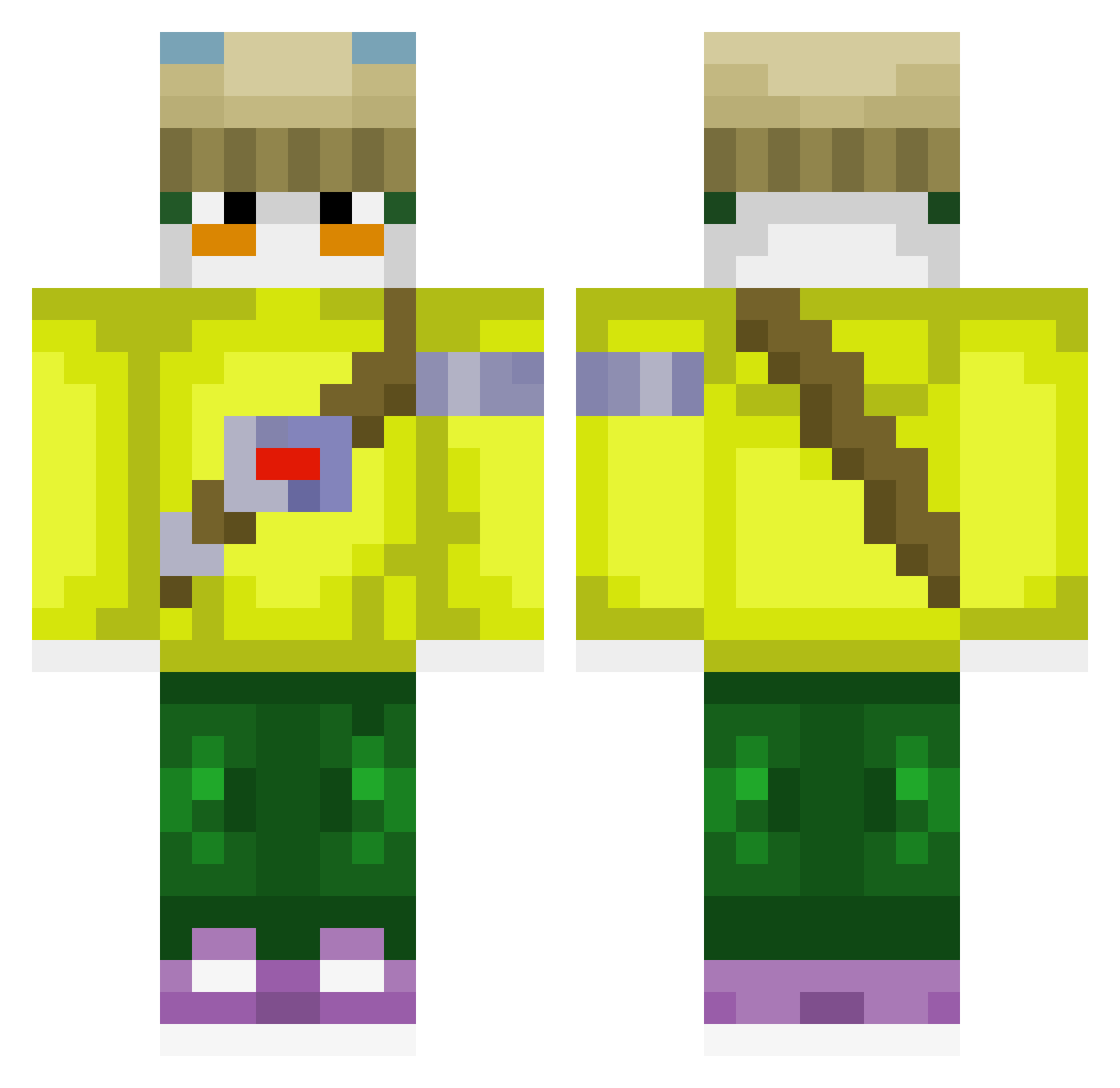 StarsNico17 Minecraft skin, front and back view