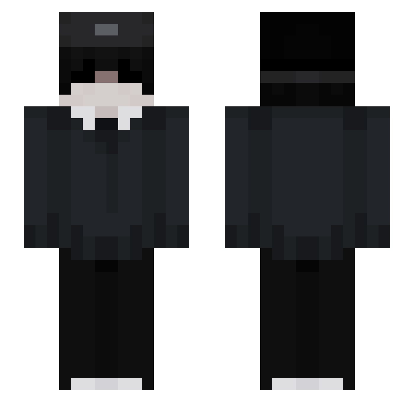 Vokz2y Minecraft skin, front and back view