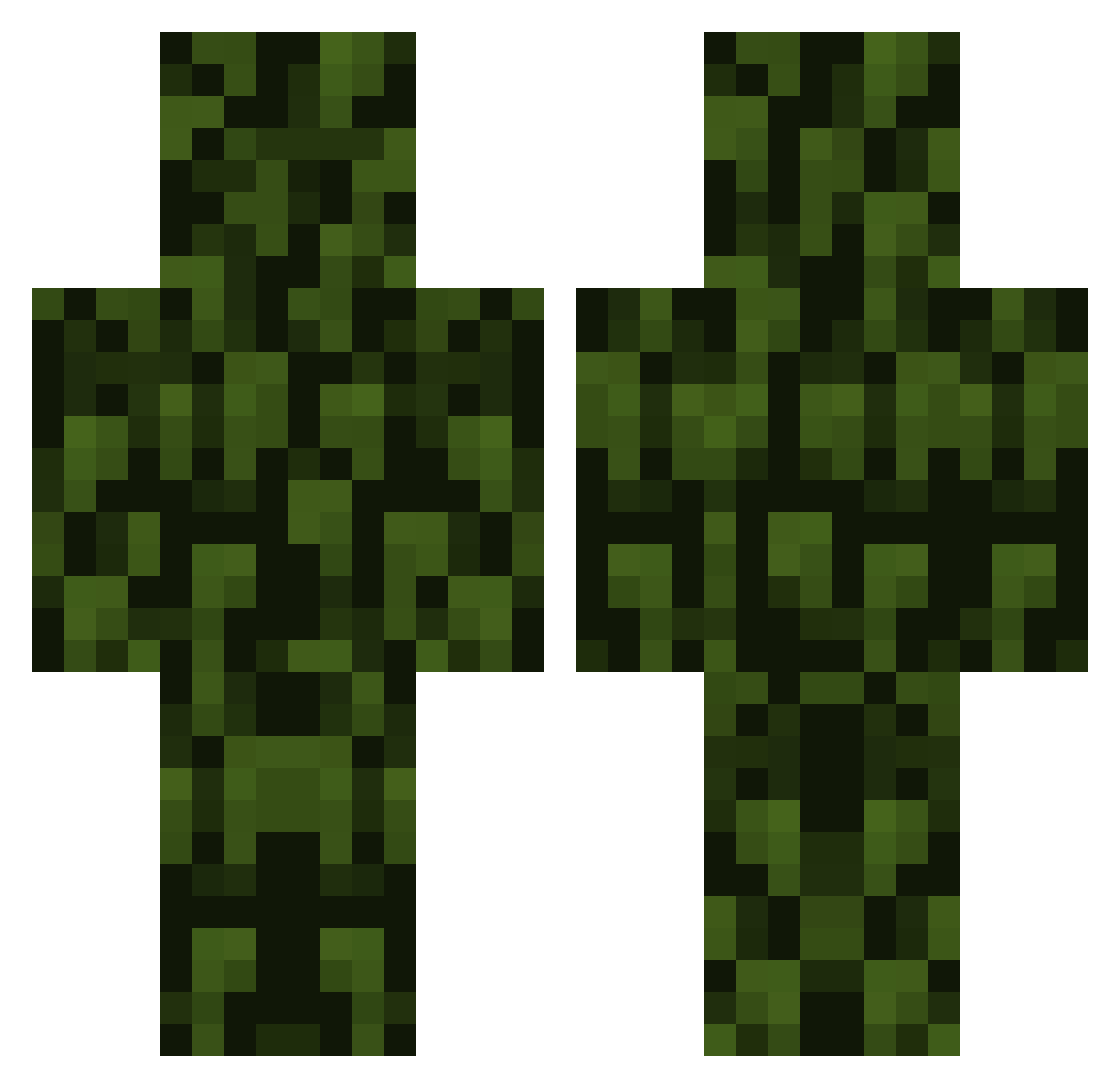 Zit Minecraft skin, front and back view