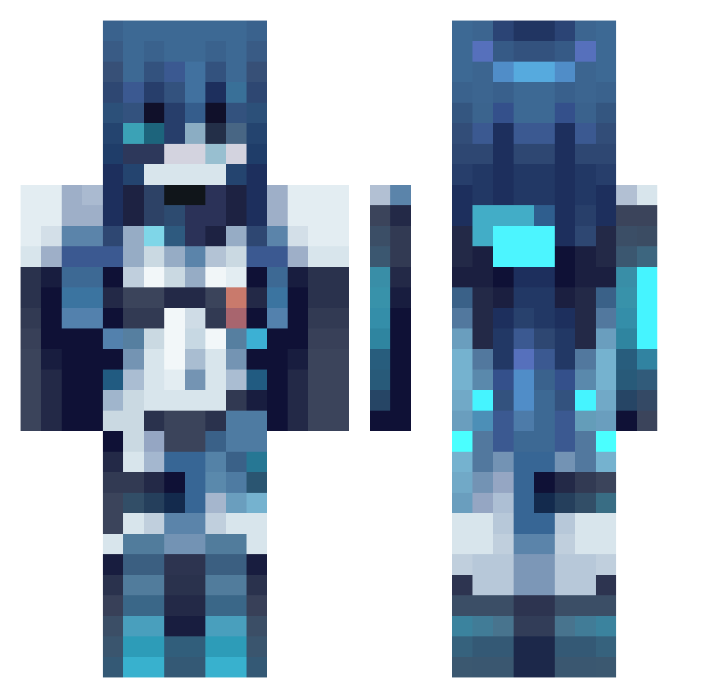 ChronosCXY Minecraft skin, front and back view