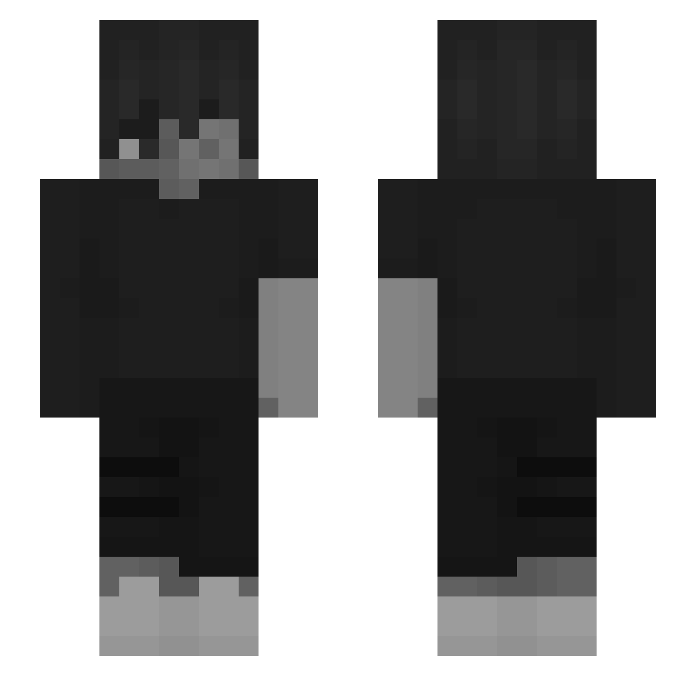 Possibleness Minecraft skin, front and back view
