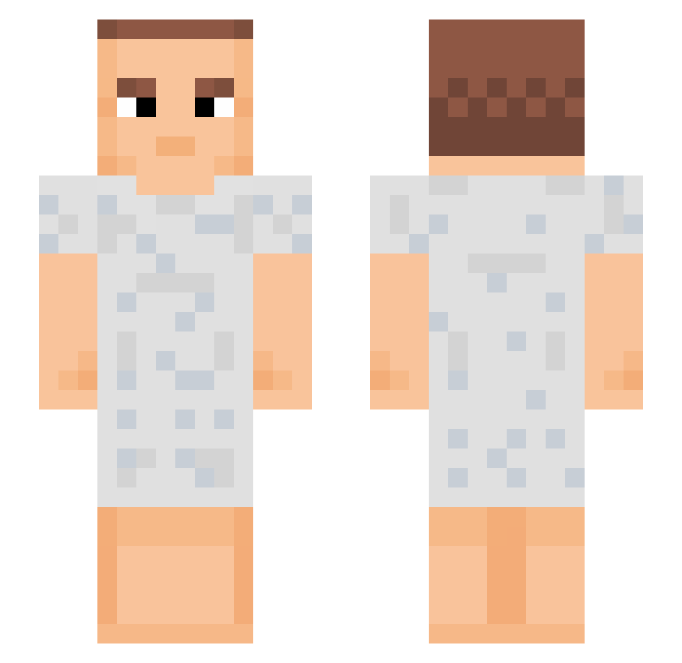 ElvenTZ Minecraft skin, front and back view