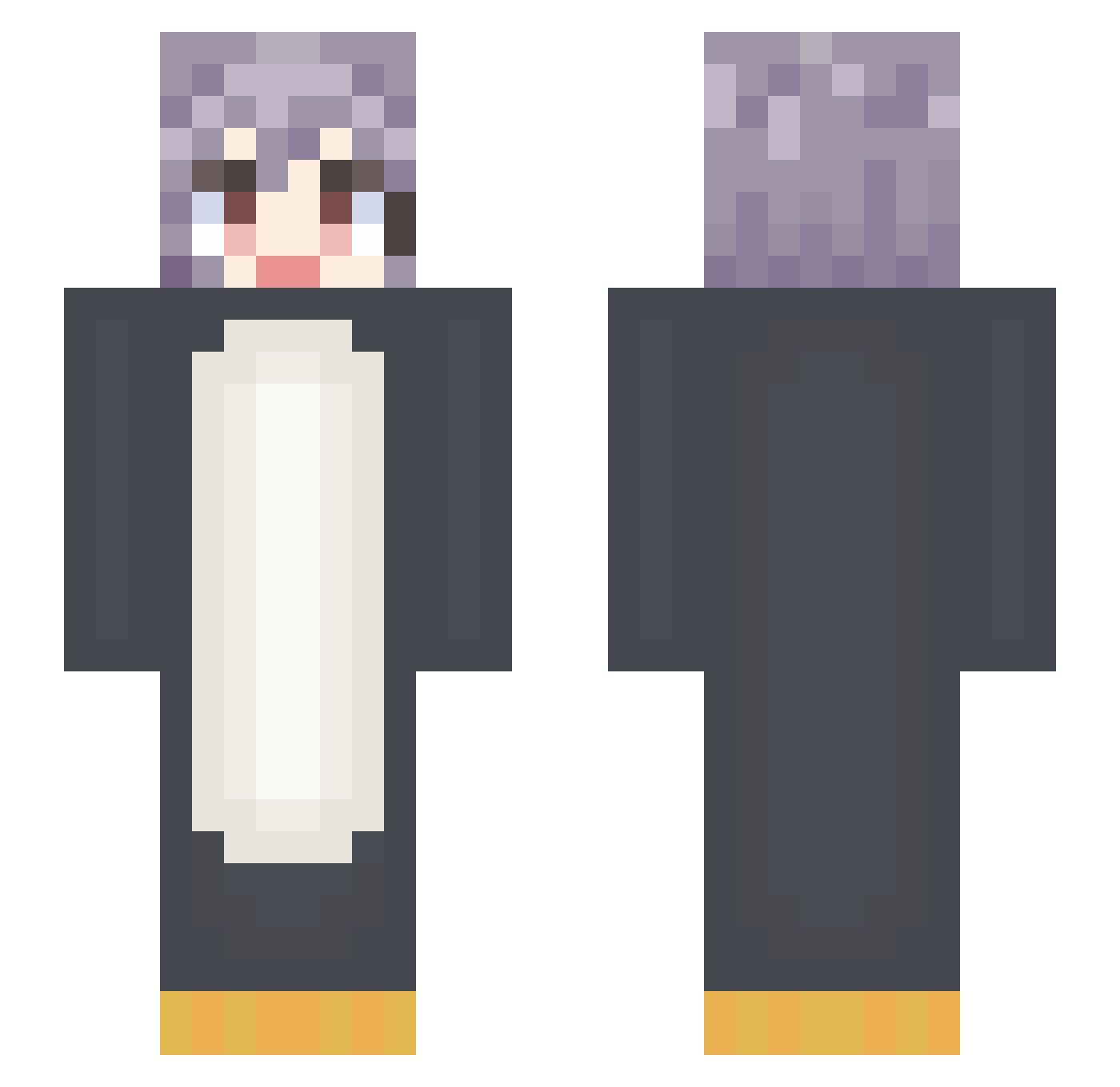 Player9112876 Minecraft skin, front and back view