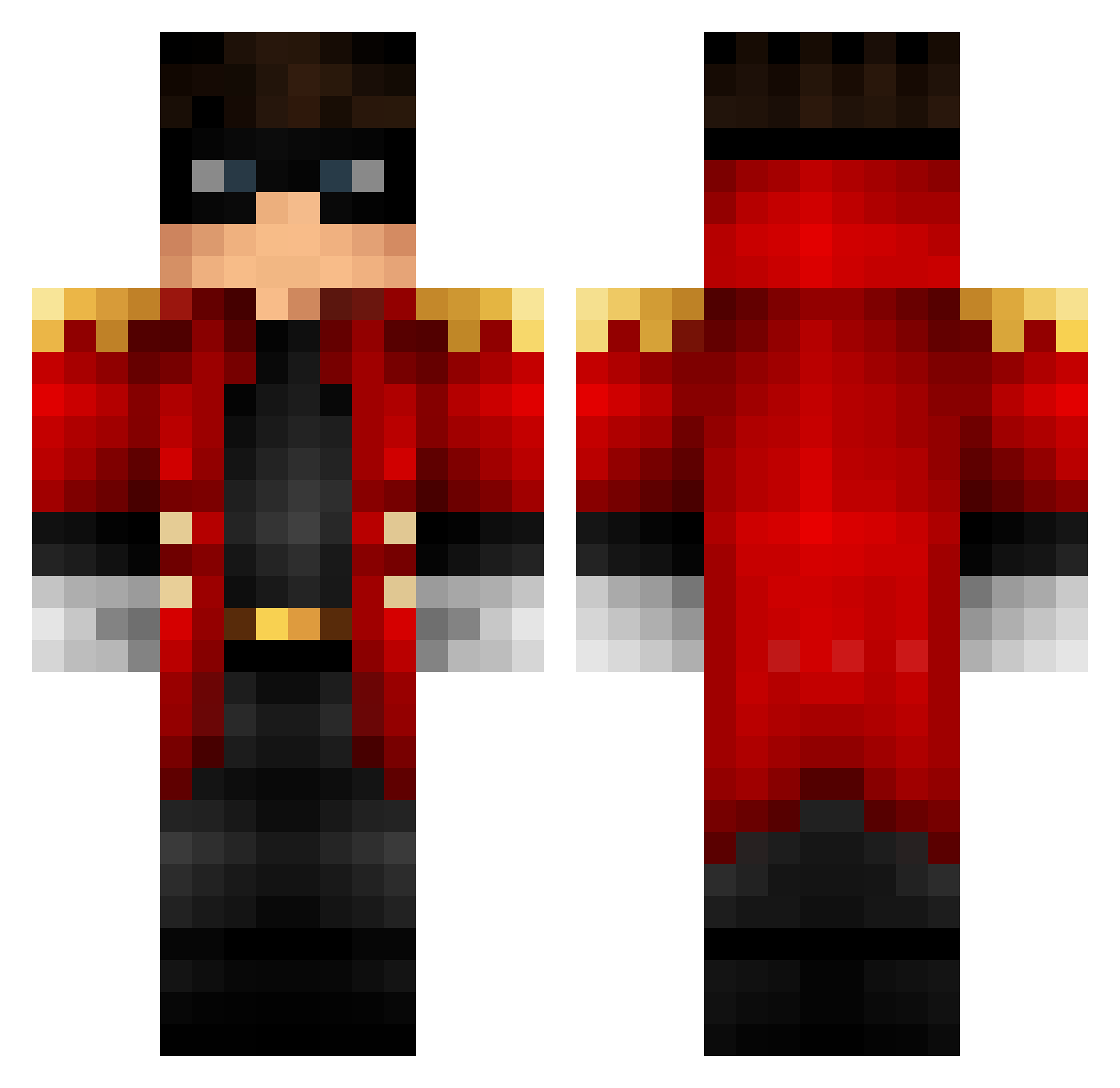 ArdaDilmac Minecraft skin, front and back view