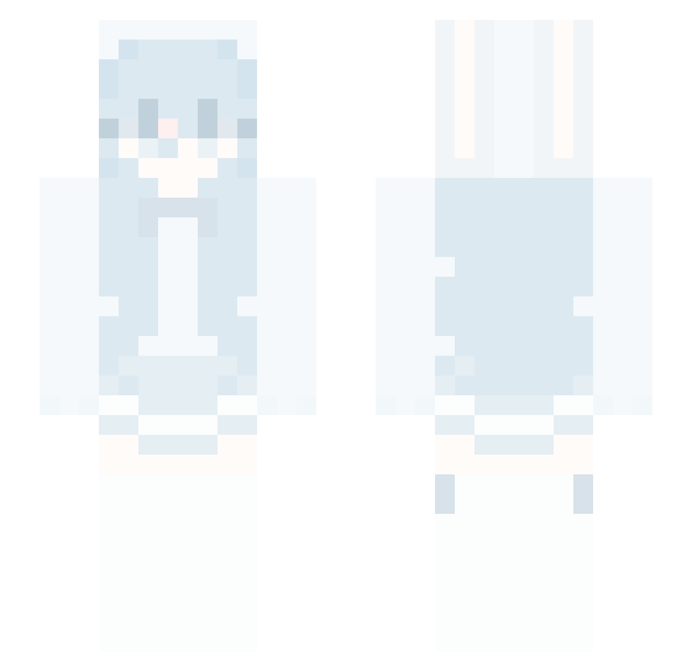 CreepIsHere Minecraft skin, front and back view