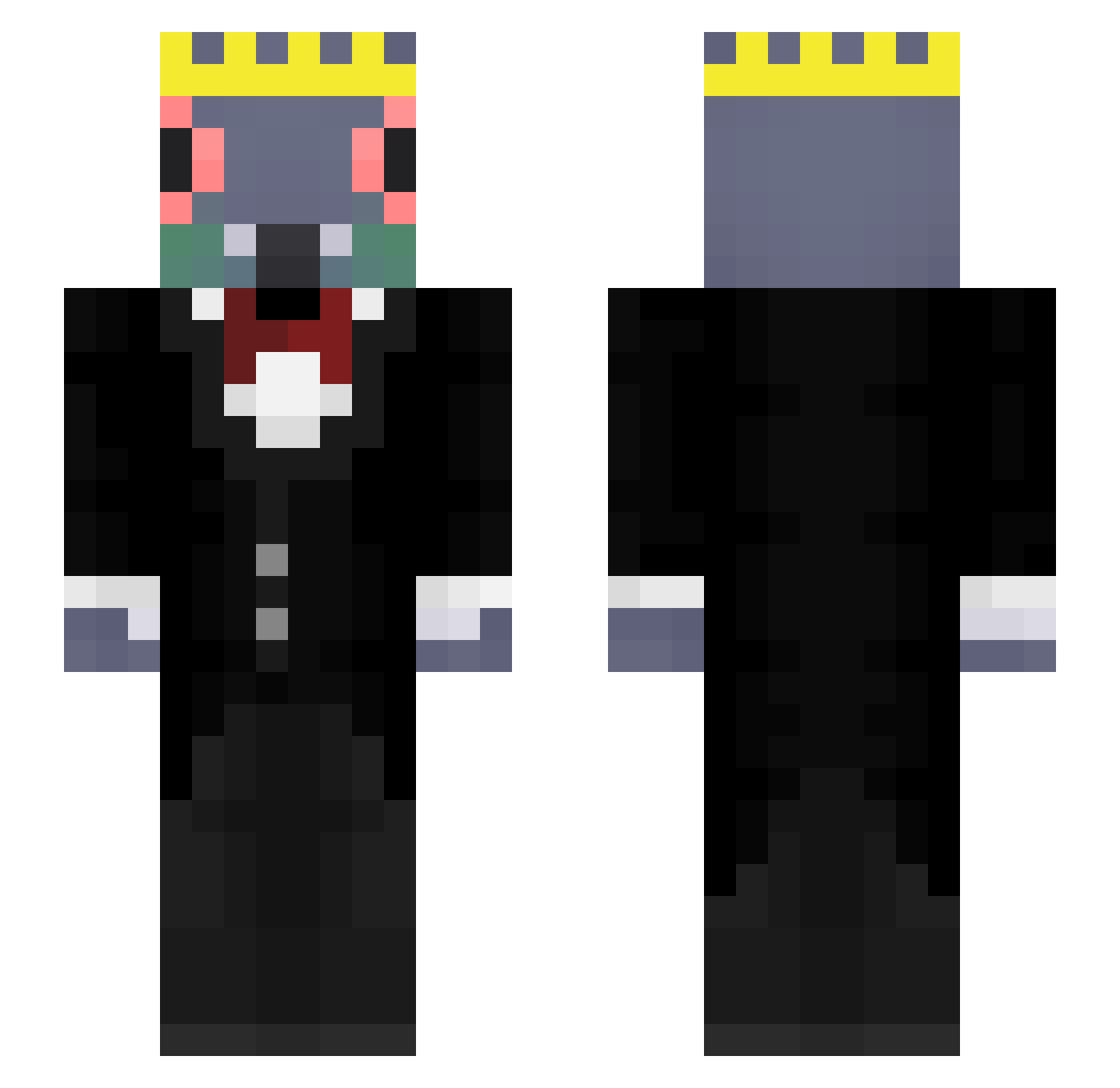 Pigeon_upitis21 Minecraft skin, front and back view