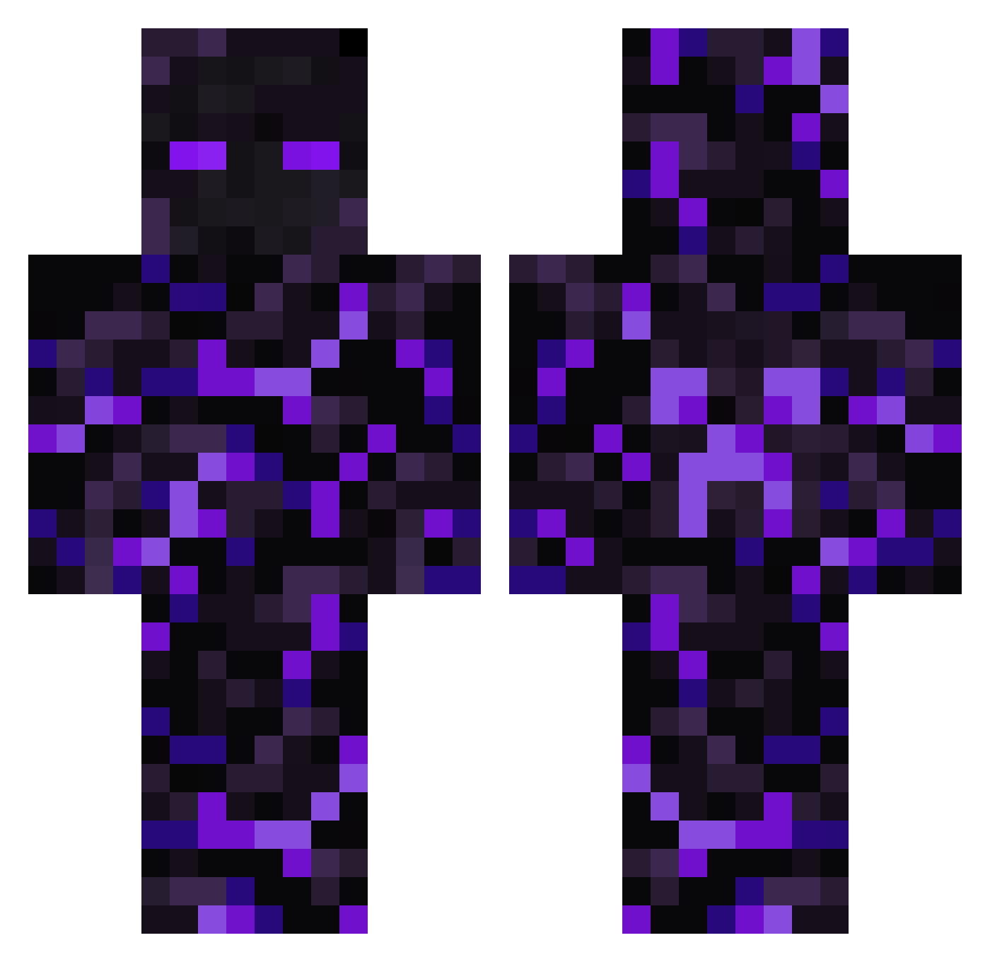 minecraft500000 Minecraft skin, front and back view