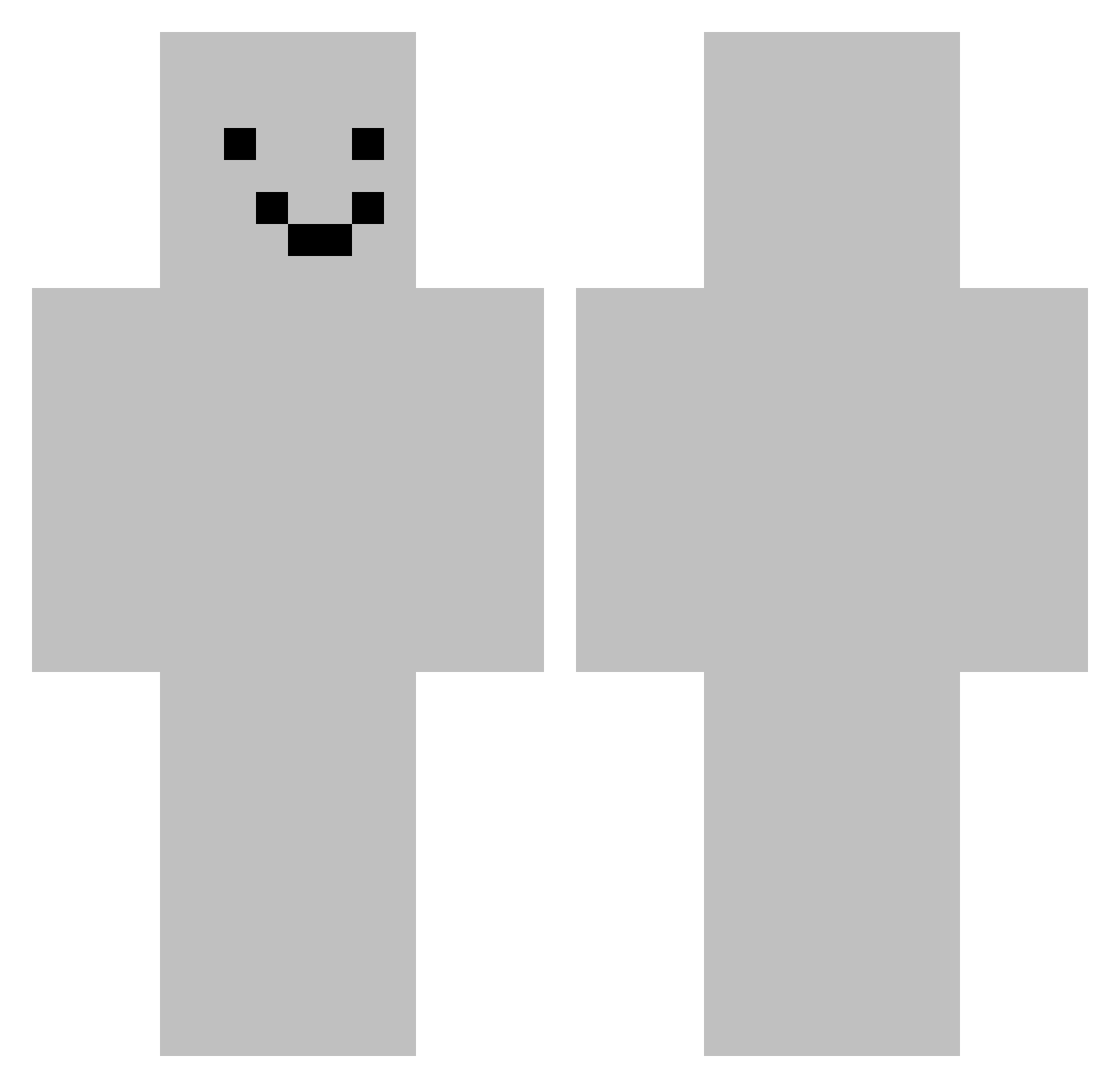 ALOWKEYSS Minecraft skin, front and back view