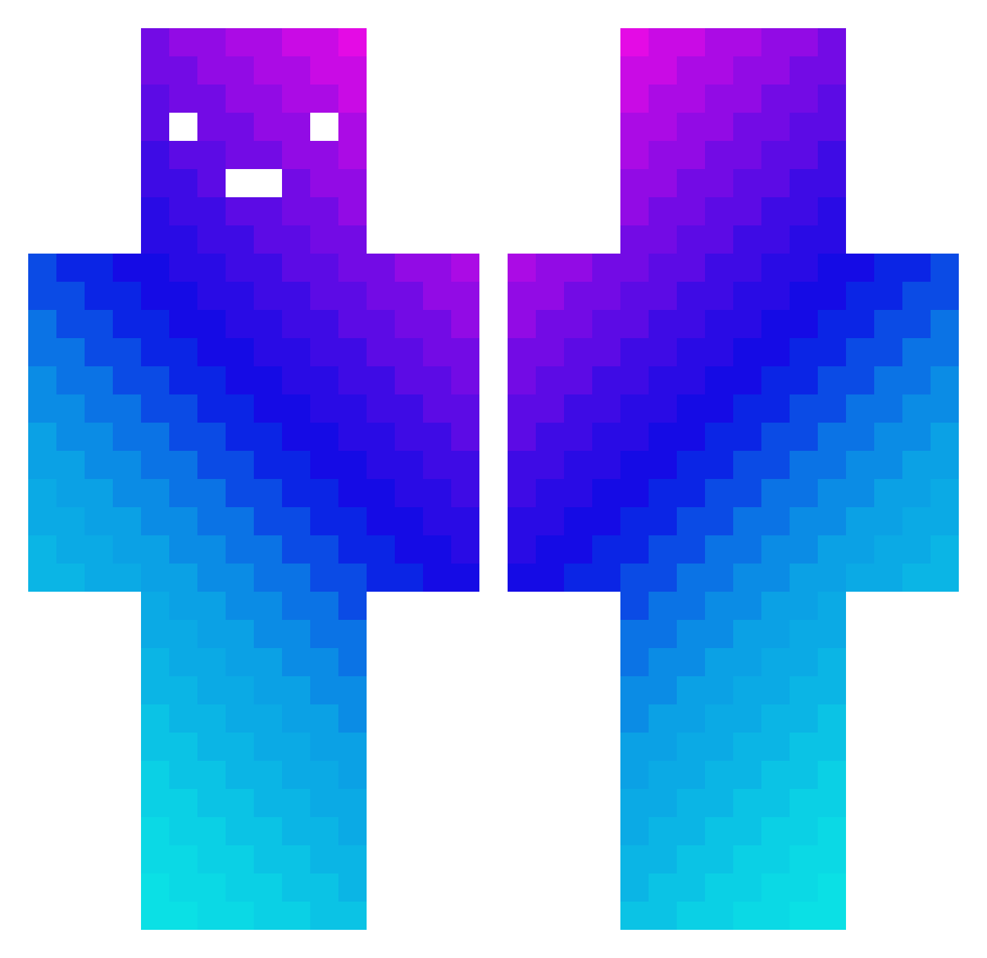 Wemmbu0154 Minecraft skin, front and back view