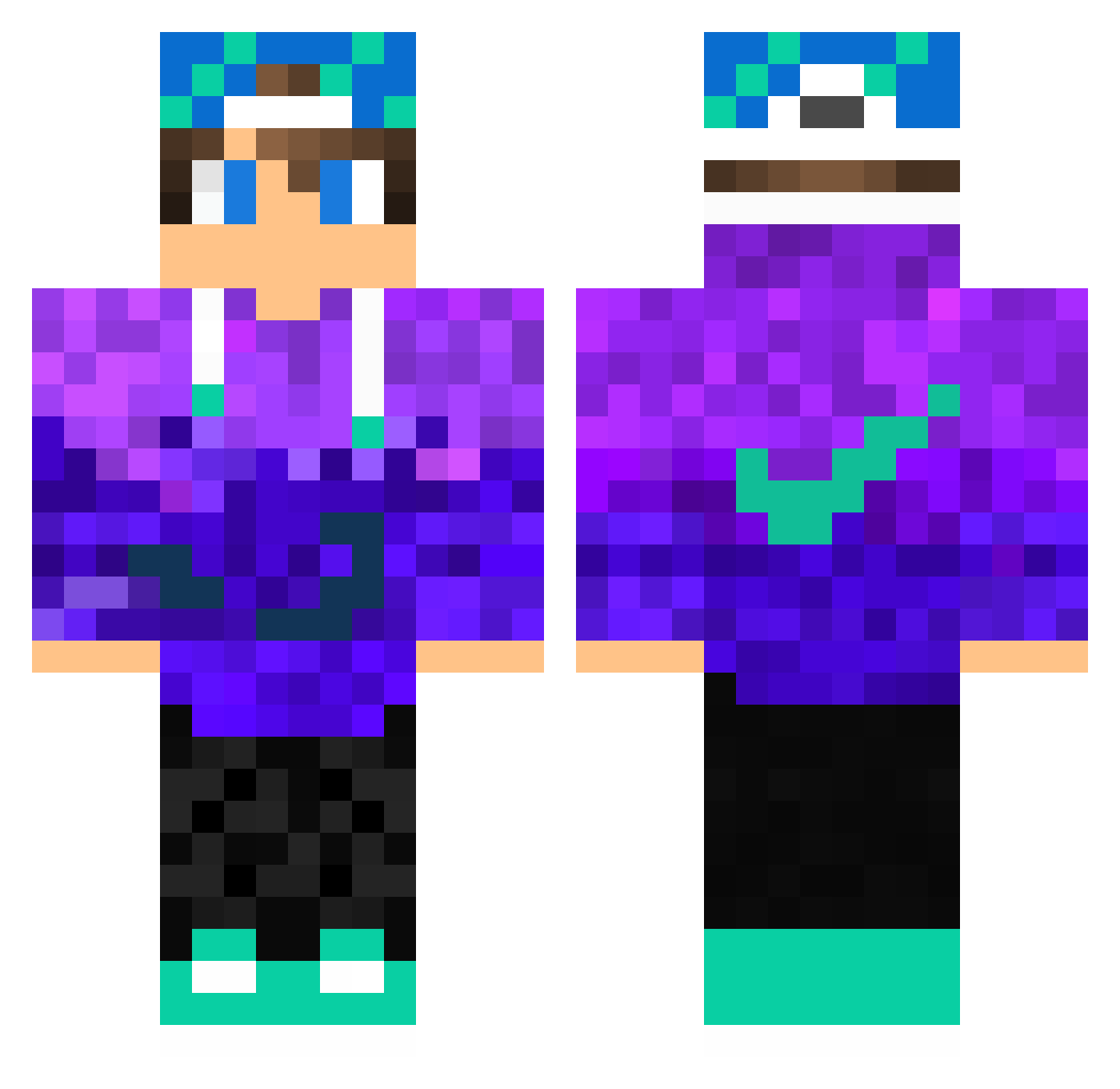 theboss24999 Minecraft skin, front and back view