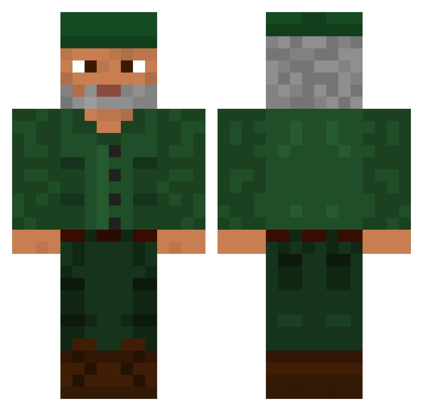 BLOCK513 Minecraft skin, front and back view