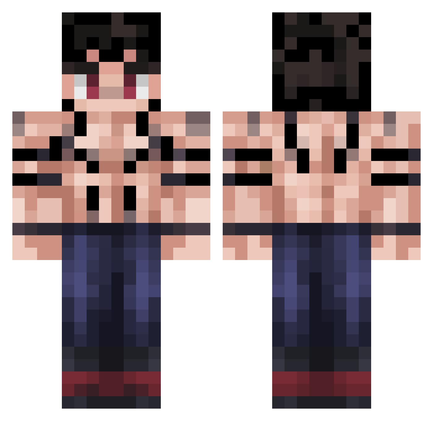 TheApocalipsis Minecraft skin, front and back view