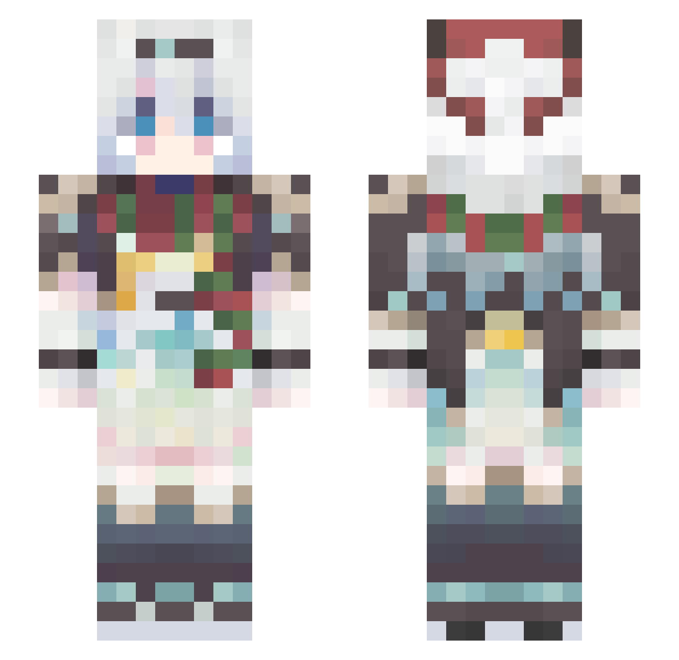 Lao_hua Minecraft skin, front and back view