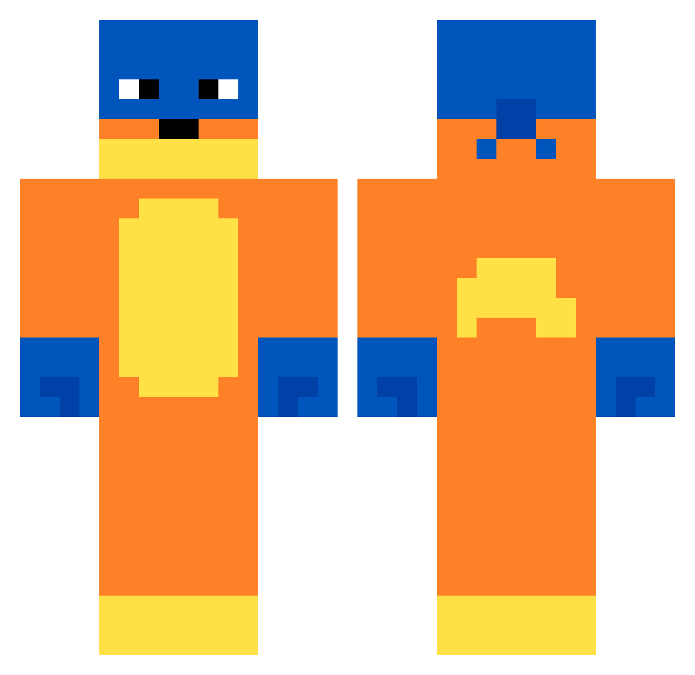 5trixay Minecraft skin, front and back view