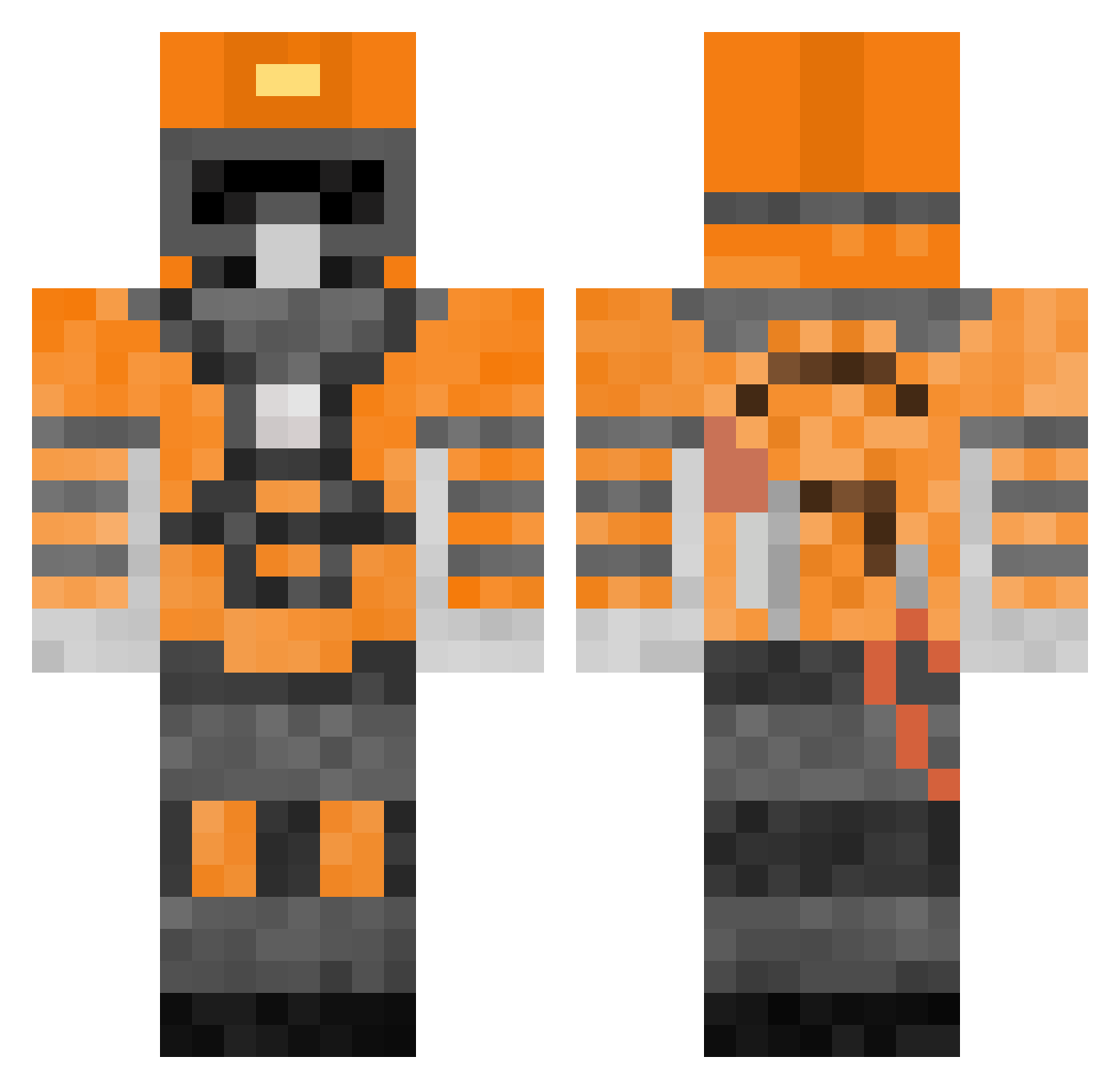 OmegaTitan177 Minecraft skin, front and back view