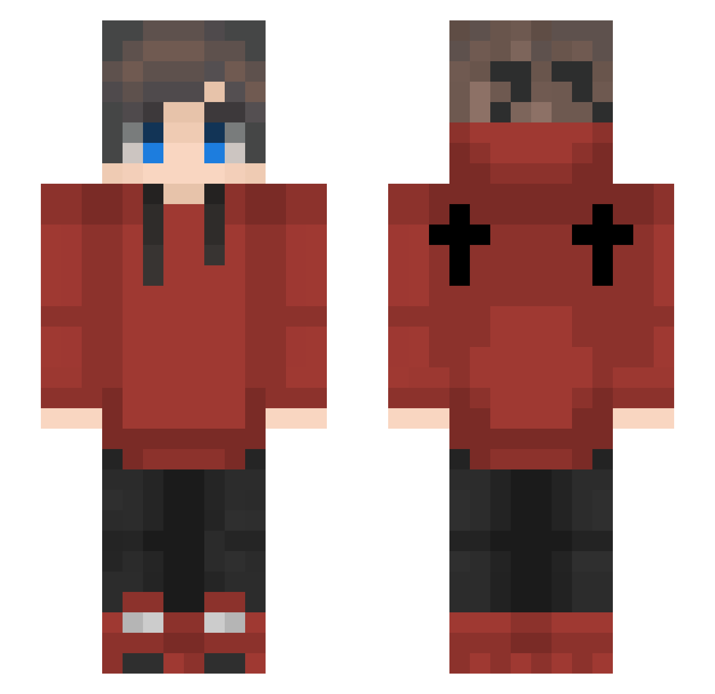 GODLEV1 Minecraft skin, front and back view