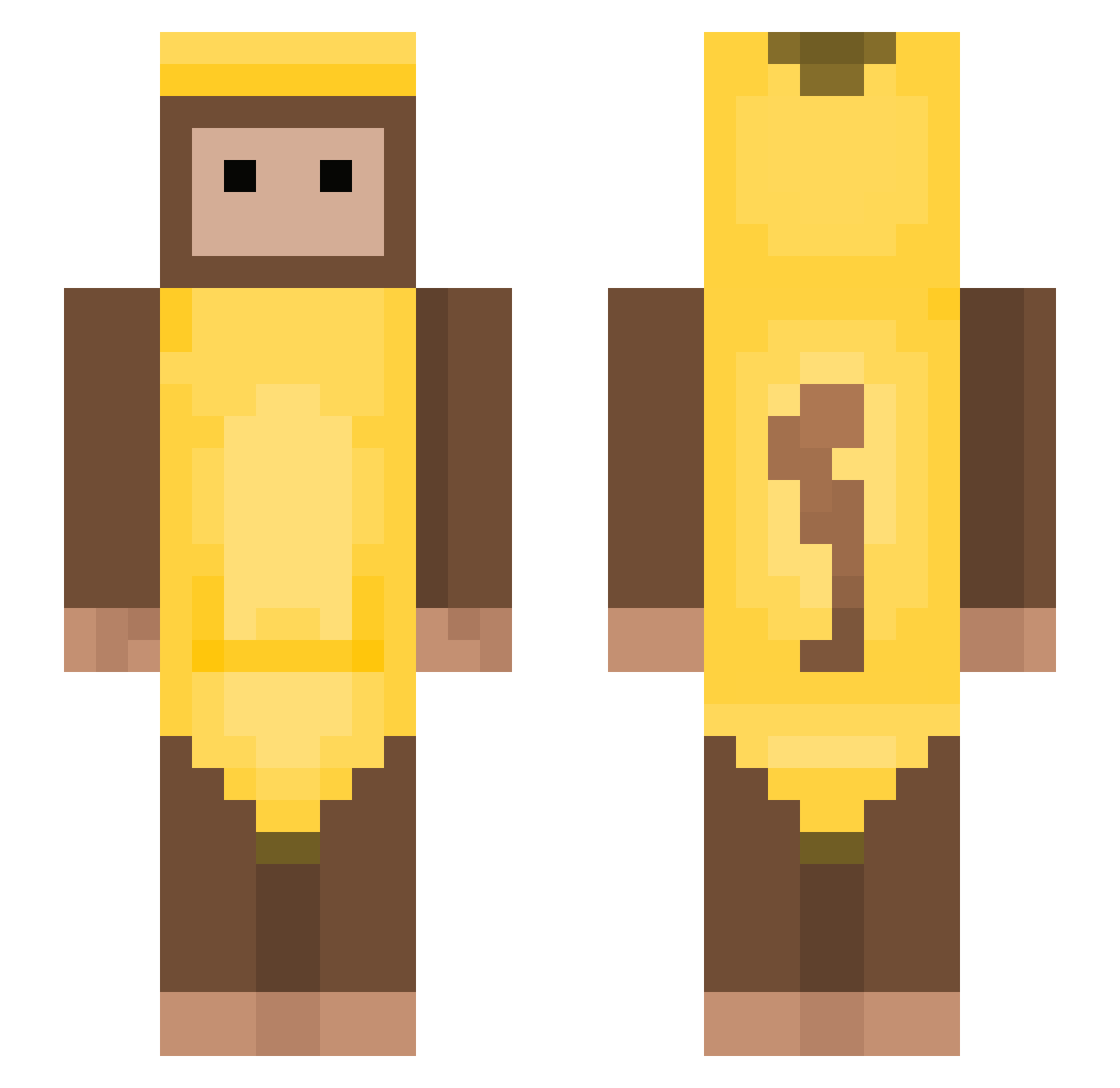 whynah Minecraft skin, front and back view