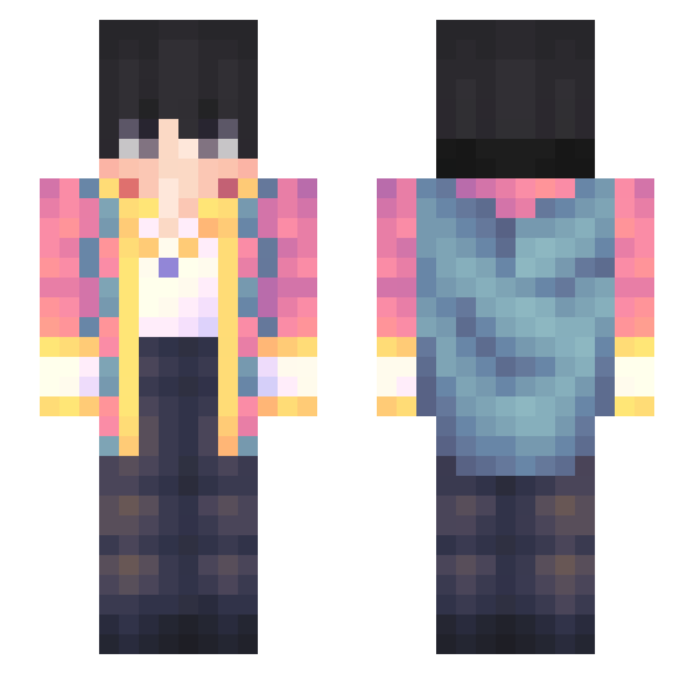 God0fRTX Minecraft skin, front and back view