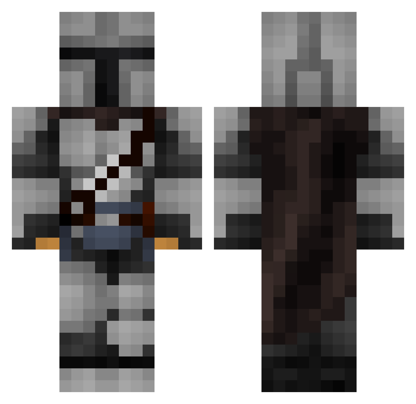 FYS1C Minecraft skin, front and back view