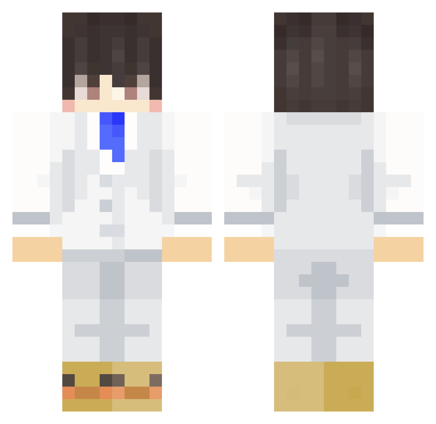 Blues_sky Minecraft skin, front and back view