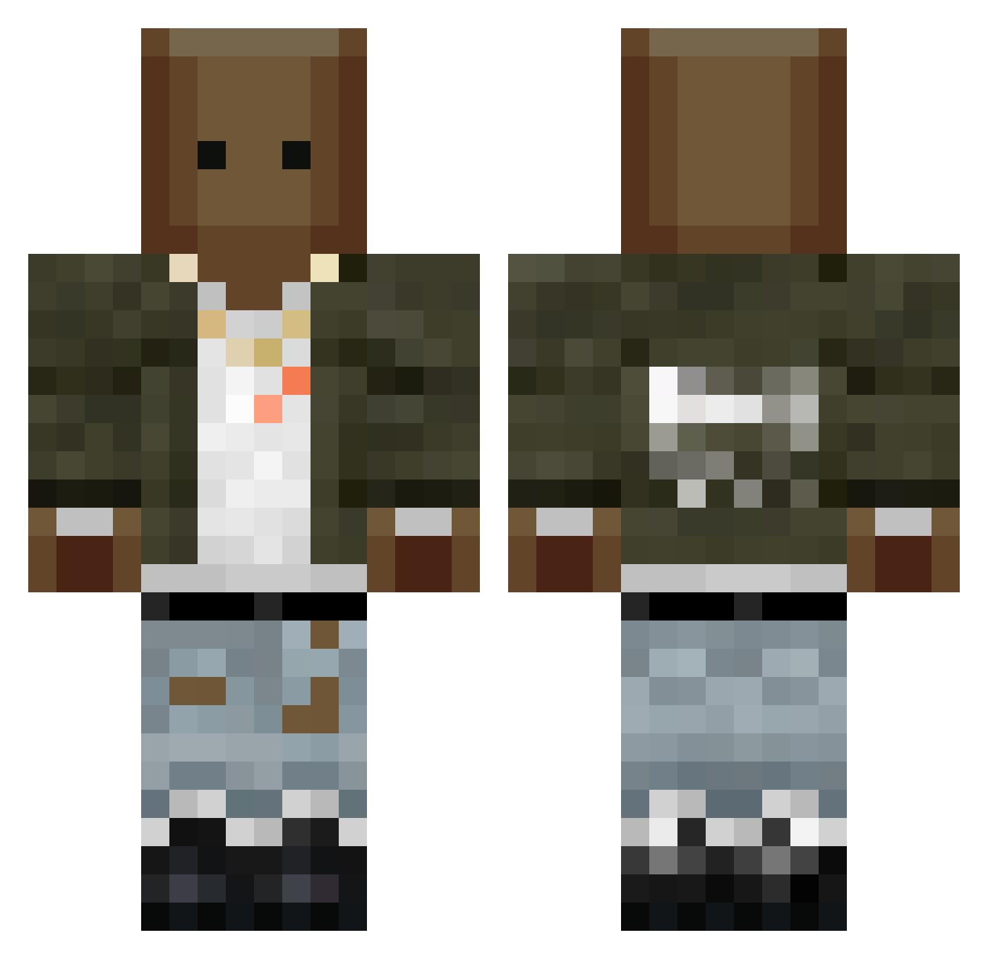 Mqrtinex_ Minecraft skin, front and back view