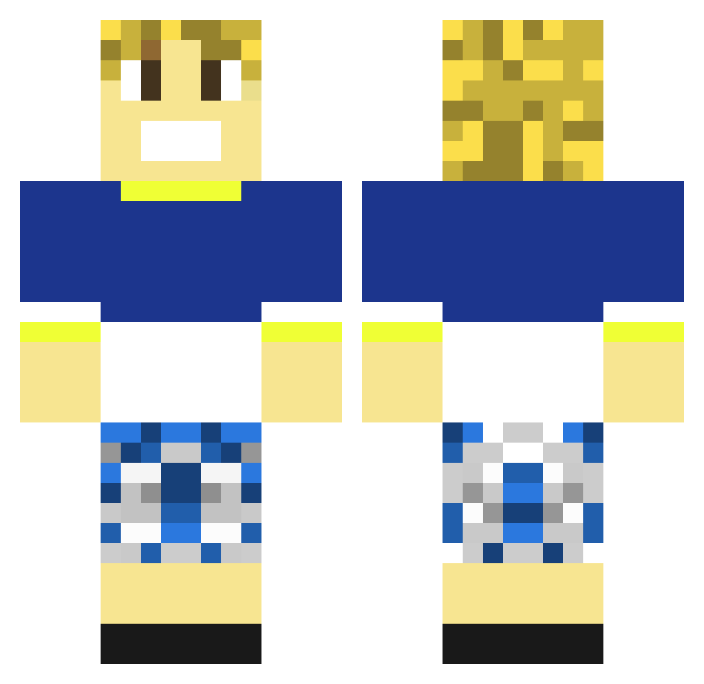 edelvays Minecraft skin, front and back view